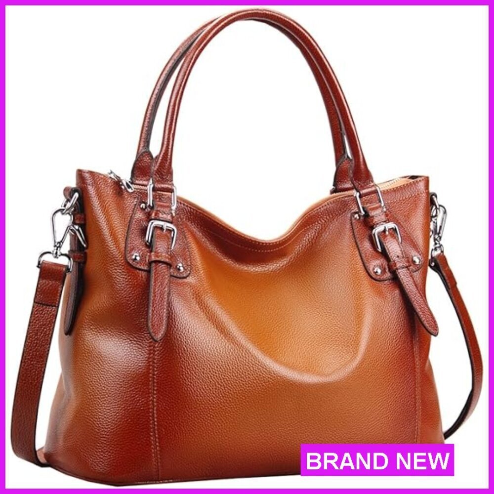 Genuine Leather Tote Shoulder Bag Hobo Crossbody Satchel Purse Top Handle